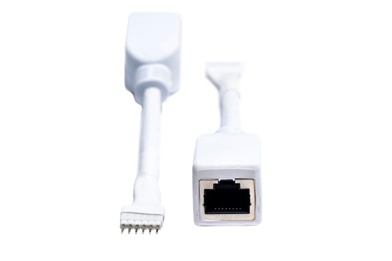 Litcessory RJ45 to 6-Pin Ethernet Cable Adapter for Philips Hue/WiZ Lightstrip (4 Pack - Two Pairs, White - Standard 6-PIN V3 / WiZ Lightstrip) - Image 3